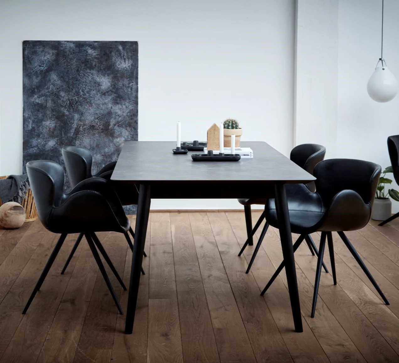 GAIA Armchair - Art. Leather, Black Metal Legs - Image 4