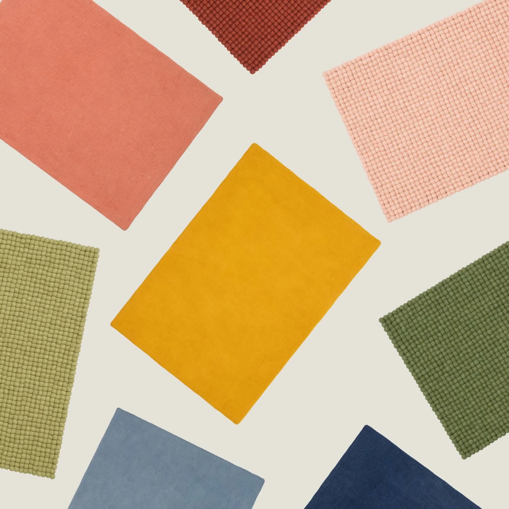 LOTTE Felt Ball Rectangular Rugs - Image 8