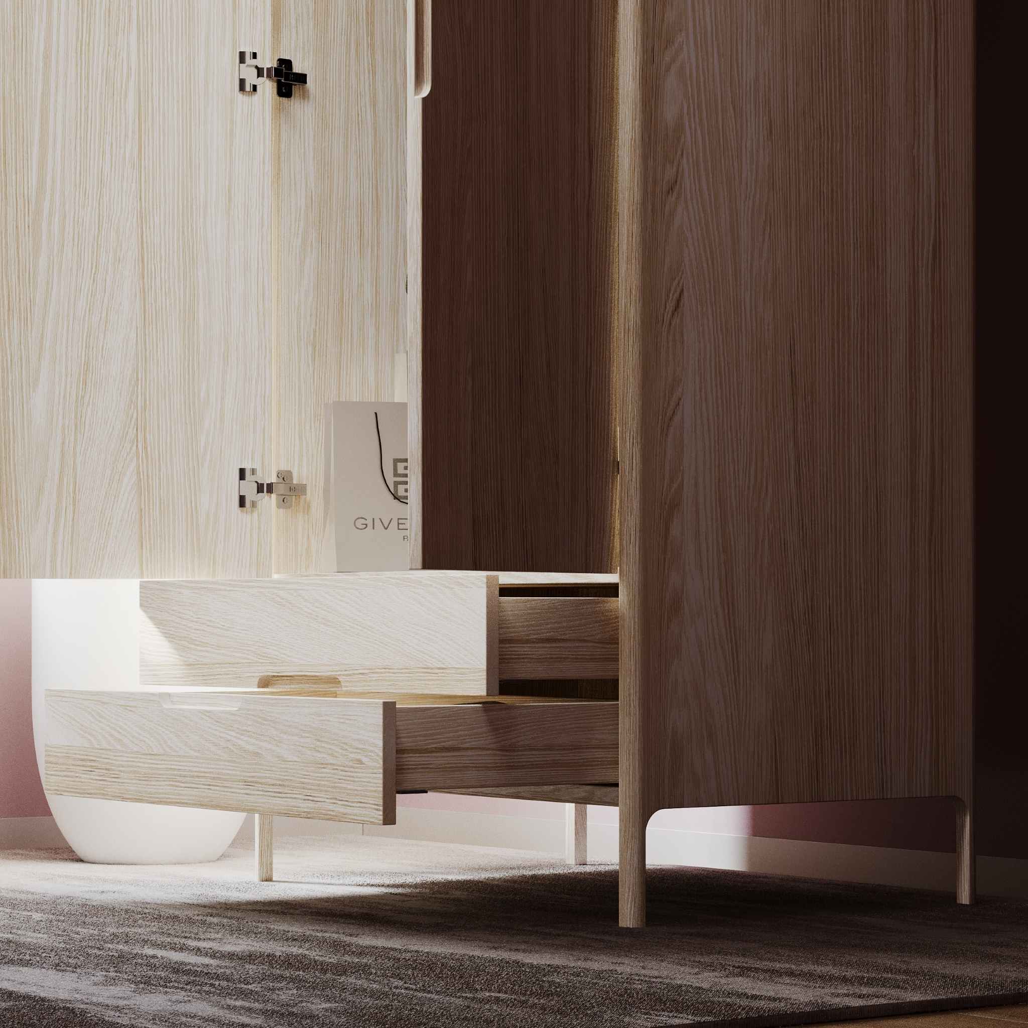 SIRLIG Wardrobe with Drawers - Image 3